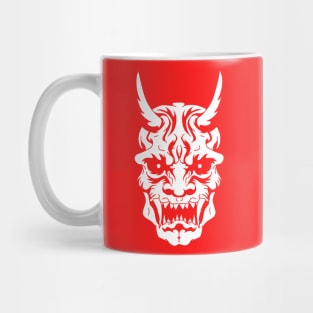 Oni Demon Skull - White Mug